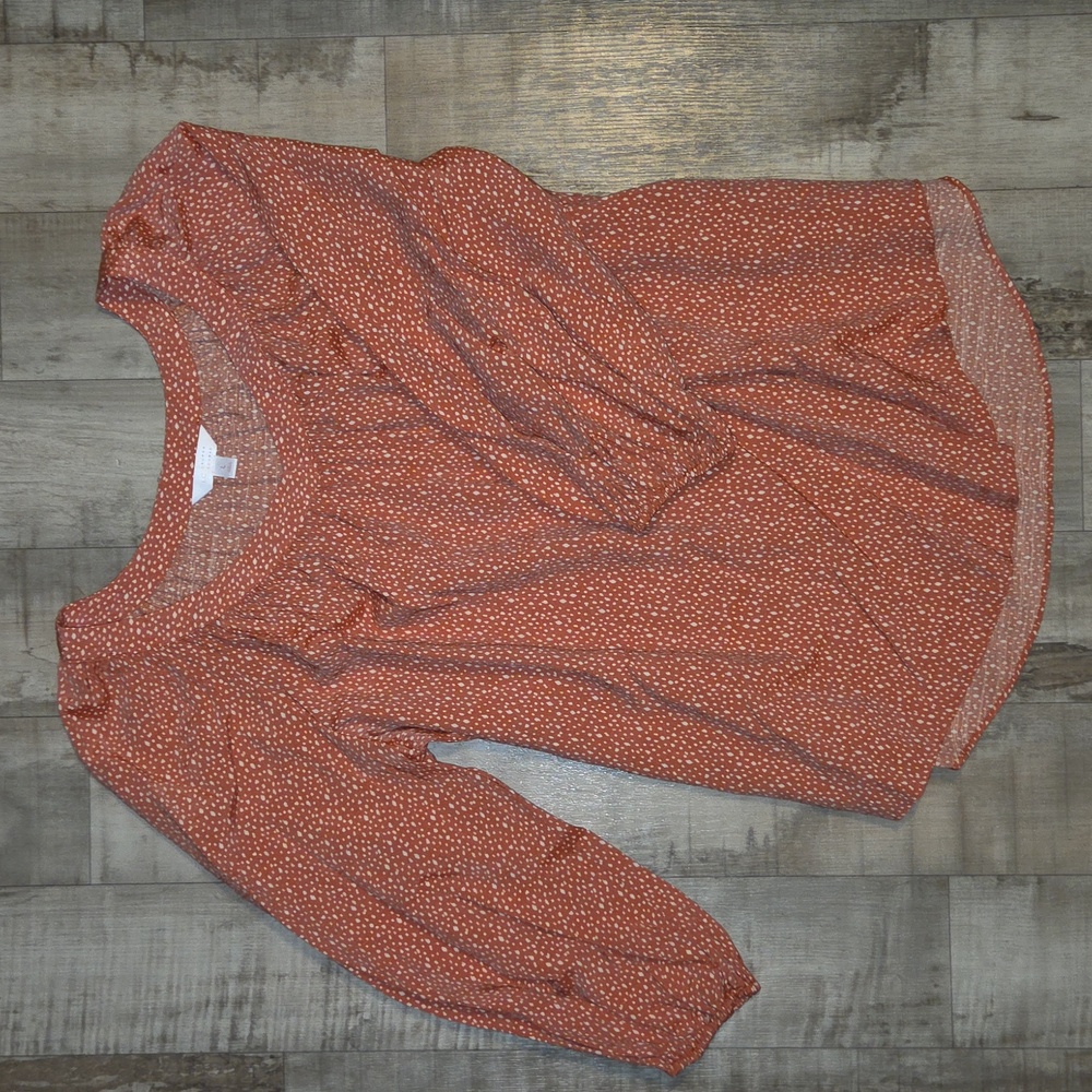 LC Lauren Conrad Rust  Blouse (L)